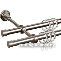 Карниз для штор АС ФОРОС Grace D16Г/16Г + заглушка Плоская (2.4м, сатин)