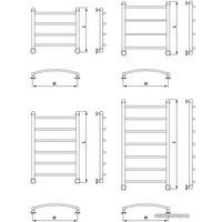 Полотенцесушитель Luxon R T500 80x50 (боковое подключение)