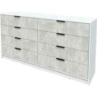 Комод Интерлиния Концепт КТ-К197 (бетон лайт/белый платинум)