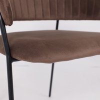 Стул с подлокотниками Алвест AV 433 (шоколадный бархат Confetti chocolate/черный)