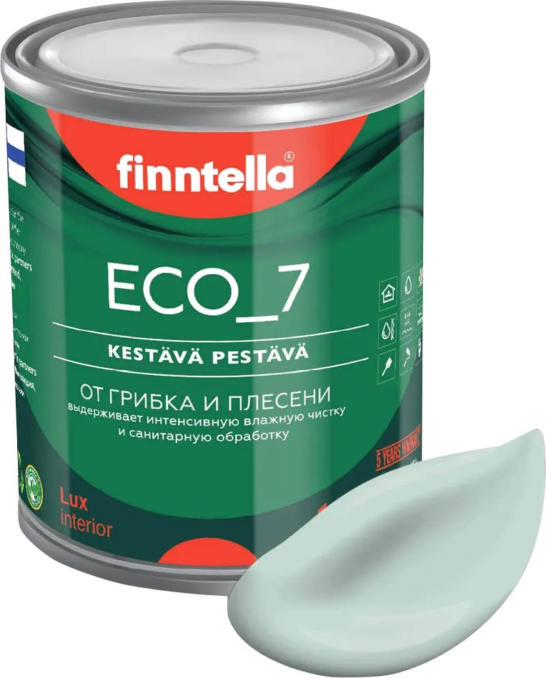 

Краска Finntella Eco 7 Paistaa F-09-2-1-FL038 0.9 л (бледно-бирюзовый)