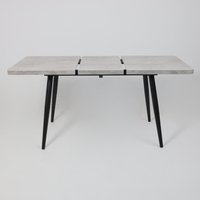 Кухонный стол Мамадома Borg radial-120 раздвижной 120-160х80 (серый сланец/черный)