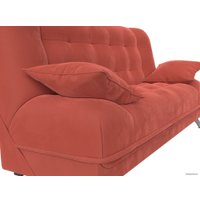 Диван Лига диванов Анна 110679 (микровельвет, коралловый)