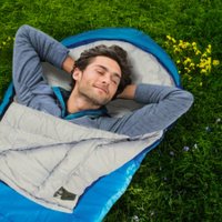 Спальный мешок Coyote Baring ZC-SB022 (синий с туристическим ковриком Foal 1.2см хаки)