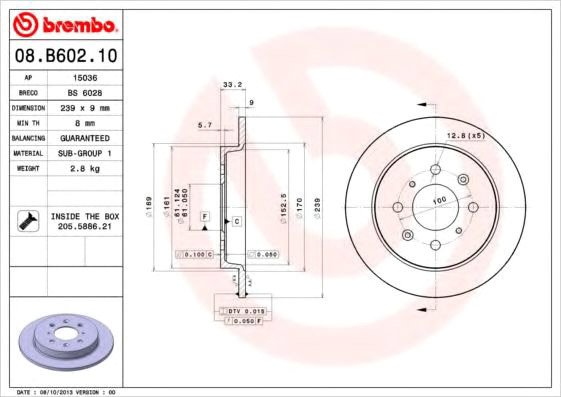 

Brembo 08B60210