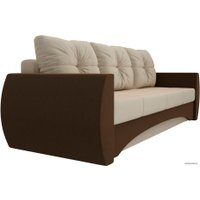 Диван Лига диванов Сатурн 28171 (микровельвет, бежевый/коричневый)
