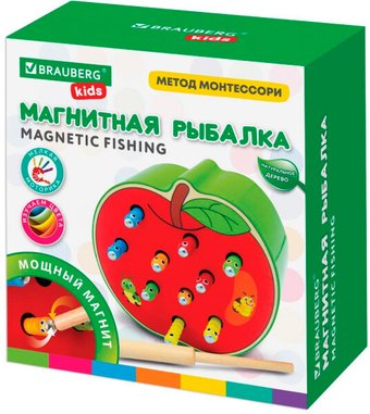 Магнитная рыбалка BRAUBERG Червяки в яблоке 665244