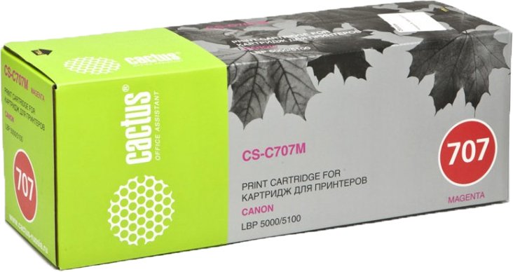 

Картридж CACTUS CS-C707M (аналог Canon Cartridge 707 Magenta)