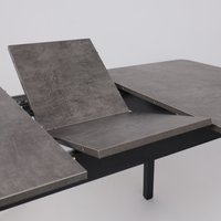 Кухонный стол Мамадома Tirk radial-110 раздвижной 110-142х70 (дымчатая керамика/черный)