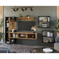 Горка Мебель-АРС Минель (дуб вотан/черный)