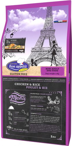 Сухой корм для собак Bon Appetit Dog Adult Mini Chicken & Rice 2 кг
