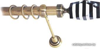 Карниз для штор Lm Decor Даймонд (антик, гладкая, 1.8м 25мм, 1 ряд)