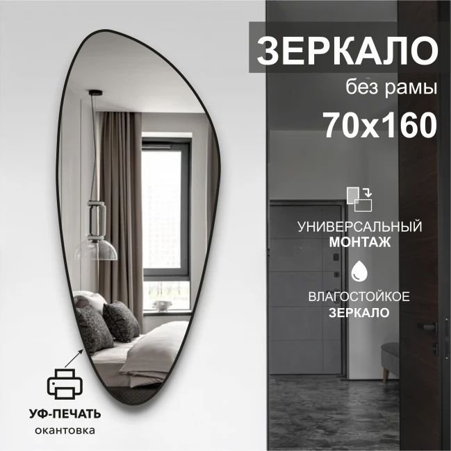 

Зеркало Алмаз-Люкс Д-113 70х160 (с чёрной окантовкой)