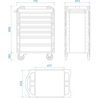 Тележка King Tony 87SQ31-7B-BK