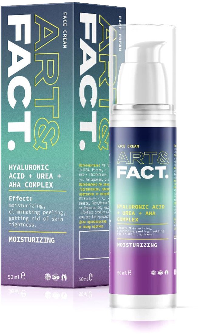 

Art&Fact Крем для лица интенсивно увлажняющий hyaluronic acid + urea + aha complex