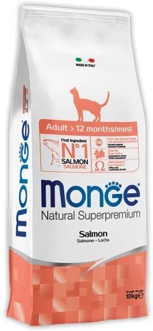 

Сухой корм для кошек Monge Superpremium Adult Salmon (10 кг)