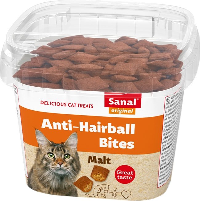 

Лакомство для кошек Sanal Original Malt Anti-Hairball Bites 75 г