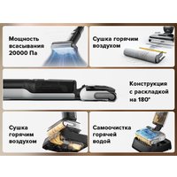 Вертикальный моющий пылесос Roborock Wet And Dry Vacuum Cleaner F25 WD5M1A (черный)