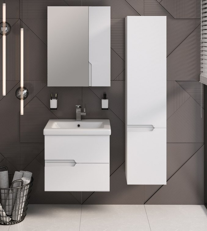 

Runo Тумба с умывальником Стокгольм 60 + Como 60 (подвесная)