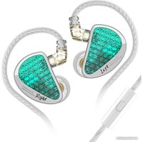 Наушники KZ Acoustics AS16 Pro (с микрофоном, циан)
