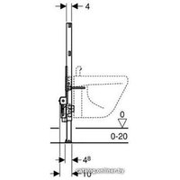 Инсталляция для биде Geberit DuoFix 111.524.00.1 (низкая)
