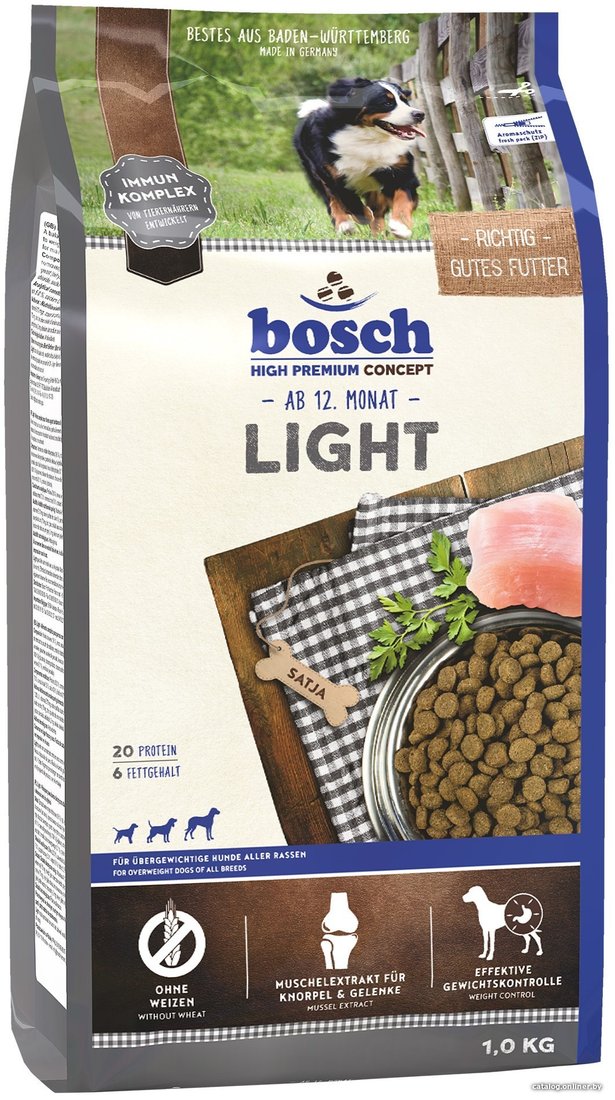Сухой корм для собак Bosch Light 1 кг (Лайт)