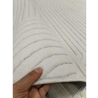 Ковер для жилой комнаты Radjab Carpet Сканди Сизаль Прямоугольник 10949A (1.5x2.5, Krem/Krem) в Лиде