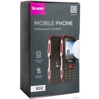 Кнопочный телефон Olmio X02 (черный/красный)