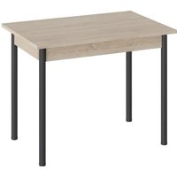 Кухонный стол Трия Родос тип 1 опора d40 (черный муар/дуб сонома)