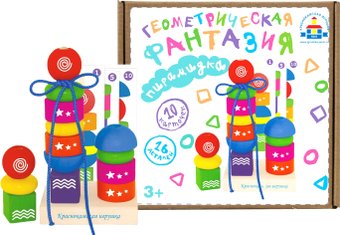 Пирамидка Краснокамская игрушка Геометрическая фантазия