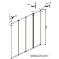 Стеклянная шторка для ванны Ambassador Bath Screens 16041110R 90