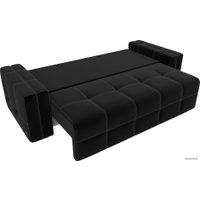 Диван Лига диванов Леос 29345 (микровельвет, черный)