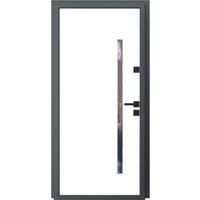 Металлическая дверь Guard Inox Black 2 96x205 (правая, Ral 7016/экосатин белый) в Бресте
