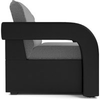 Кресло-кровать Мебель-АРС Кармен-2 (рогожка/экокожа, серый/черный)