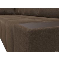 Угловой диван Mebelico Амадэус 109699 (левый, рогожка, коричневый)