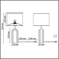 Настольная лампа Odeon Light Midcent 7172/1T