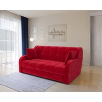 Диван Мебель-АРС Аккордеон Барон НПБ 155x200 (красный кордрой)