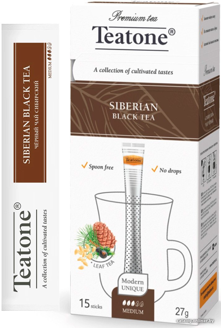 Черный чай Teatone Siberian Black Tea - Черный чай Сибирский 15 стиков