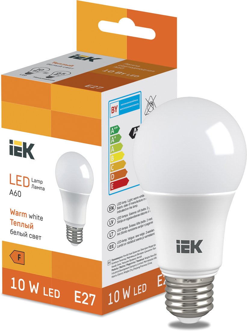 

Светодиодная лампочка IEK LED Bulb A60 950lm 3000K E27