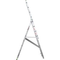 Лестница-стремянка Новая высота NV 223 алюминиевая трёхсекционная 3x8 ступеней