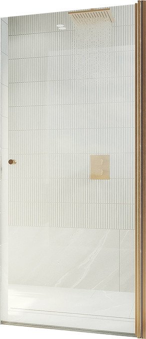 Душевая дверь MaybahGlass 60x198 MGD-797-2 (бесцветное стекло/бронзовый)