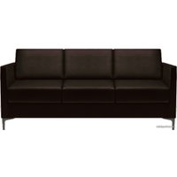 Диван Brioli Ганс трехместный (экокожа, L13 коричневый)