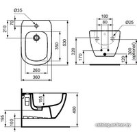 Биде Ideal Standard Tesi T355201