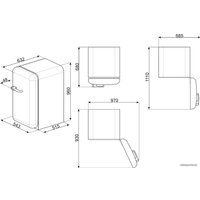 Однокамерный холодильник Smeg FAB10HRCR2