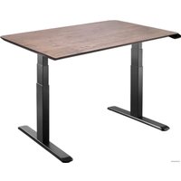 Стол для работы стоя ErgoSmart Wooden Unique Ergo Desk 1300х750х27 мм (дуб мореный/черный)