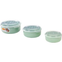 Набор контейнеров Полесье №4 с крышками (3шт, бледно-оливковый)