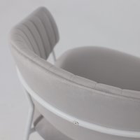 Стул с подлокотниками Алвест AV 433 (светло-серый бархат H-09/белый)