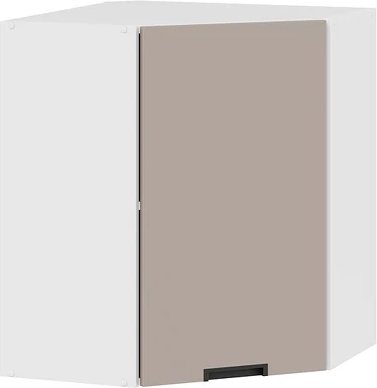 

Шкаф навесной Трия Гренада 1В6У угловой с одной дверью (белый/холст латте)