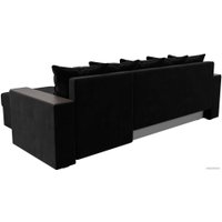 Угловой диван Лига диванов Дубай лайт правый 114153 (велюр черный)