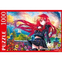 Пазл Рыжий кот Аниме девушка ШТП1000-1474 (1000 эл)